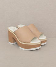 Load image into Gallery viewer, Oasis Society Maren - Layered Platform Heel Slides
